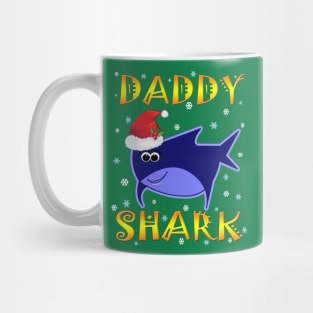 Christmas Daddy Shark Funny  Design Gift Idea Mug